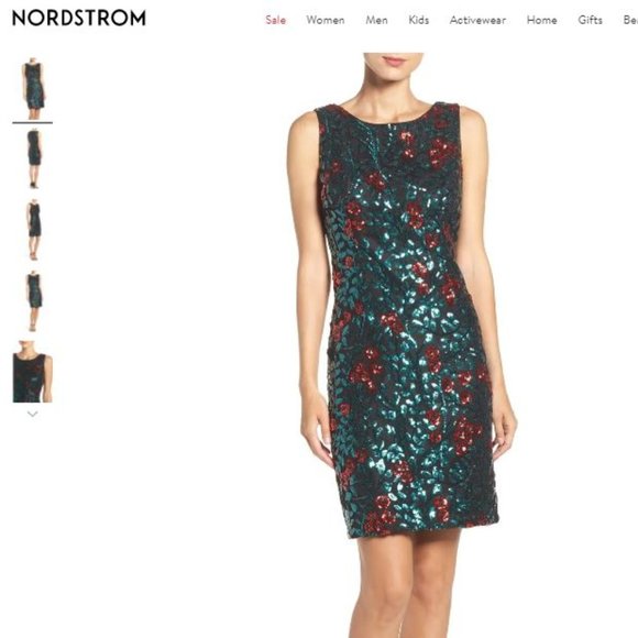 Chetta B Dresses & Skirts - Chetta B Sequin Sheath Dress Size 16